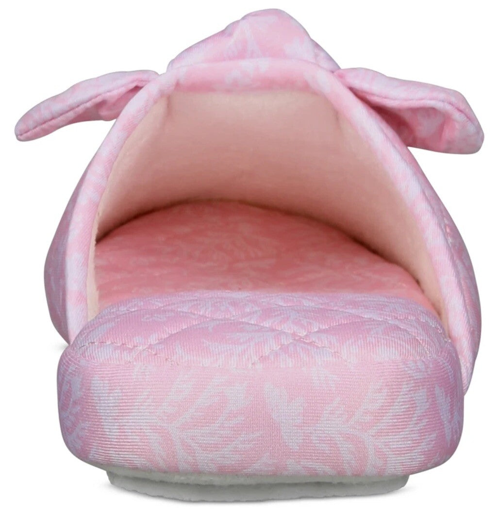 Charter Club Women's Gingham-Print Bow-Top Slippers, L 9-10