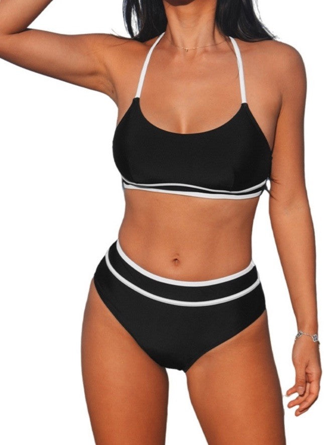 Cupshe Women's Coastal Chic Bikini Set Black M