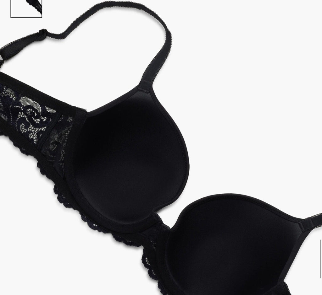 Instant Icon T-Shirt Bra Wacoal 853322 Black And Purple 32D
