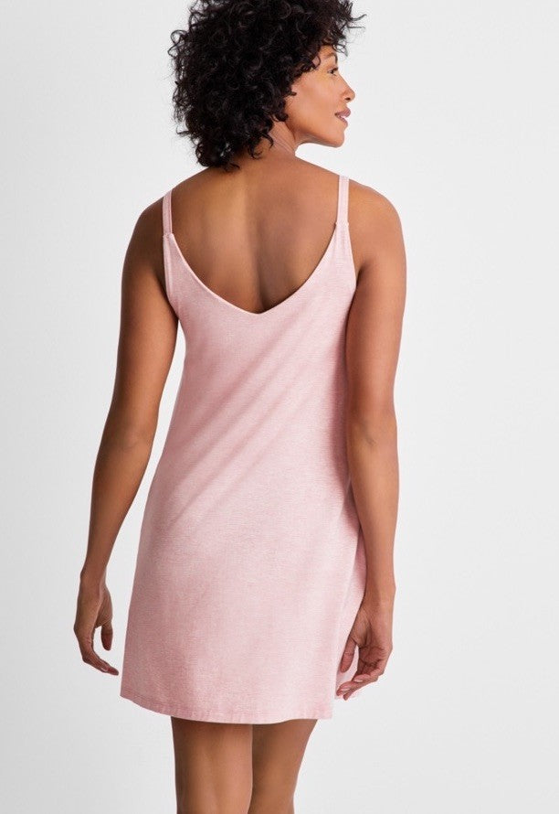 State of Day Women's Fluid Knit Solid Tank Chemise  Medium Soft Blush 