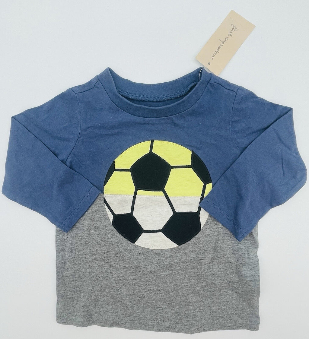 First Impressions Toddler Boys Soccer-Print T-Shirt Blue Size 6-9 Months