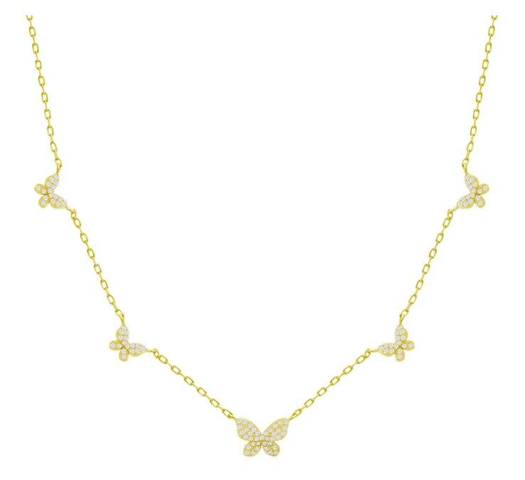 And Now This Butterfly Necklace Gold Plated 18”