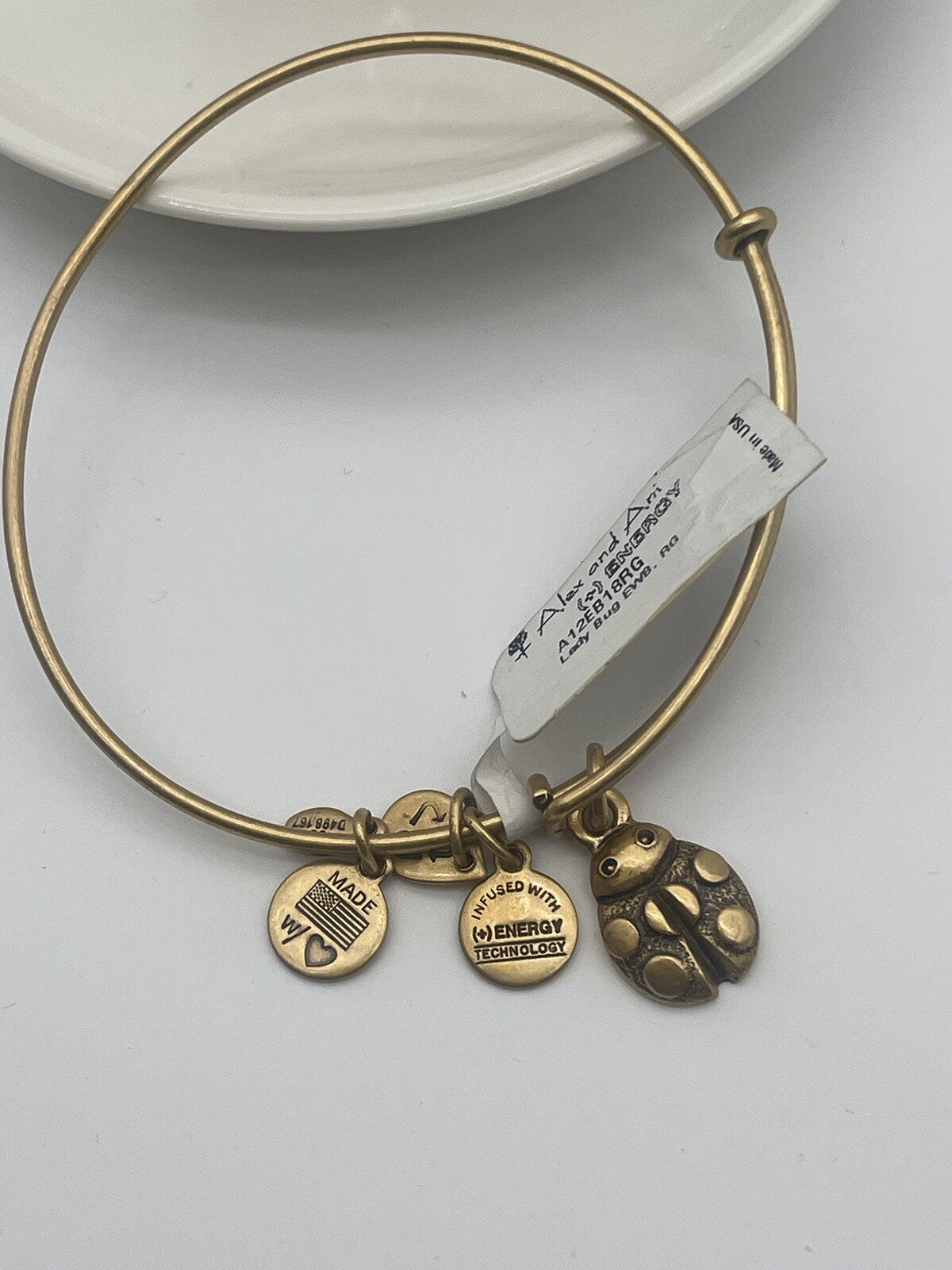 Alex and Ani Expandable Bangle Bracelet,  Lady Bug Energy 