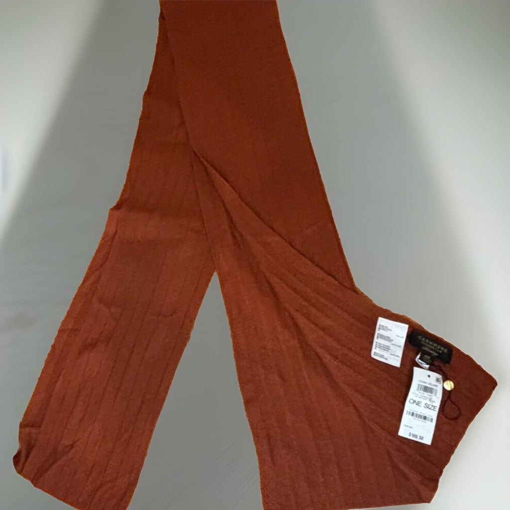 Charter Club 100% Cashmere Women Bronze Pecan Scarf ONE-SIZE