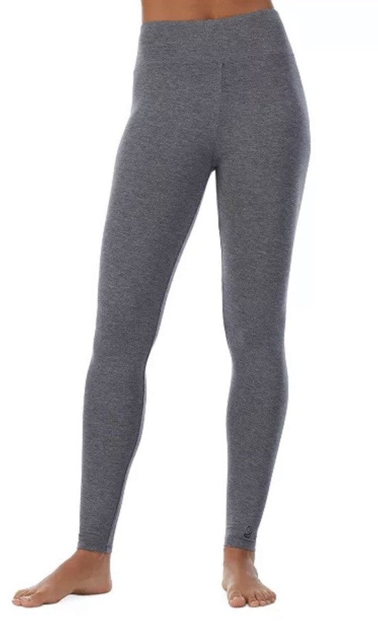 CUDDL DUDS Stretch Thermal Leggings sz M Medium (10-12) Layers Gray