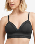 NEW Maidenform DM2322 Black Triangle Bralette Wireless Bra 2XL 