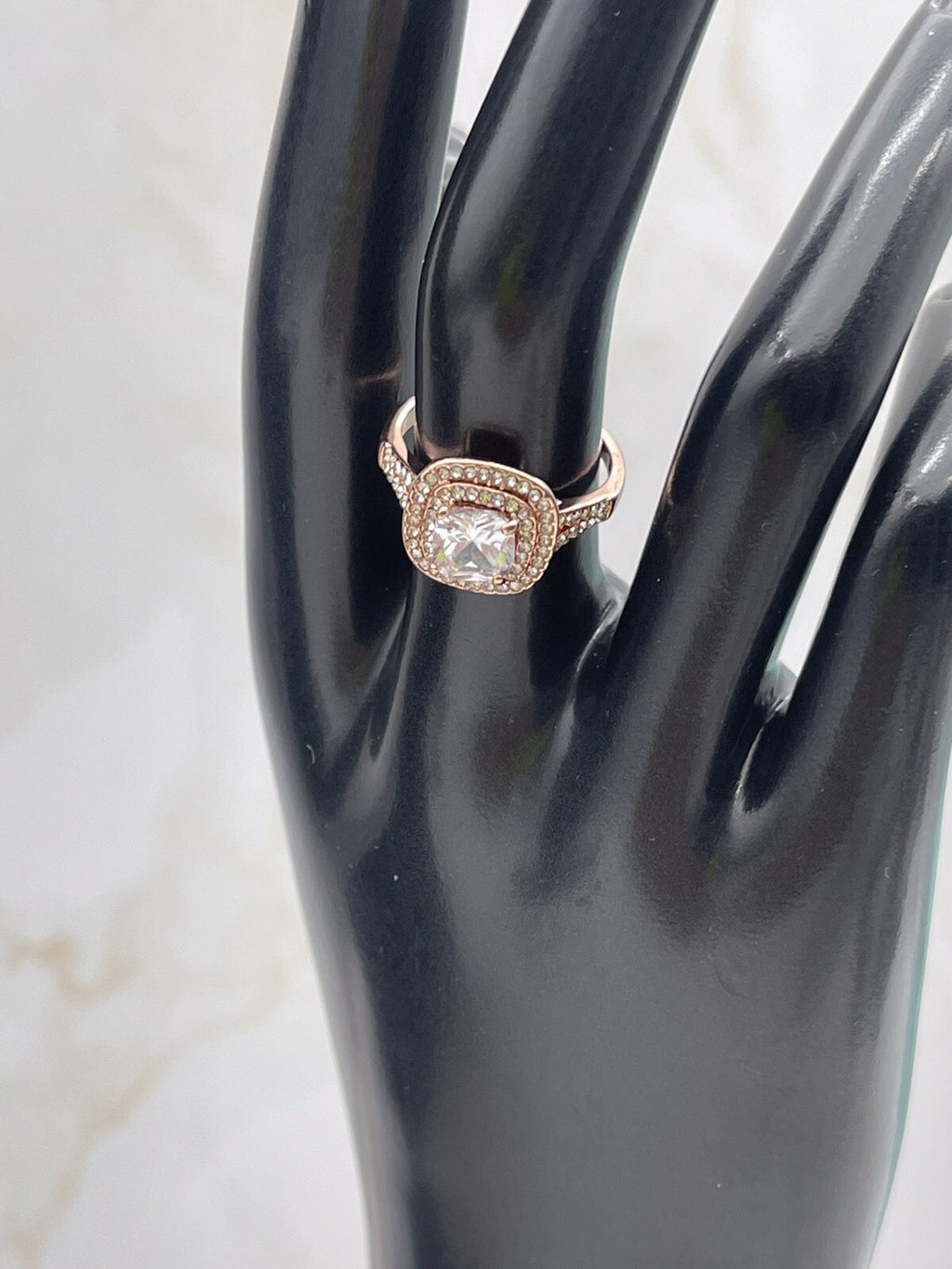 Charter Club Rose Gold-Tone Cubic Zirconia Ring - Rose Gold Tone - Size 7