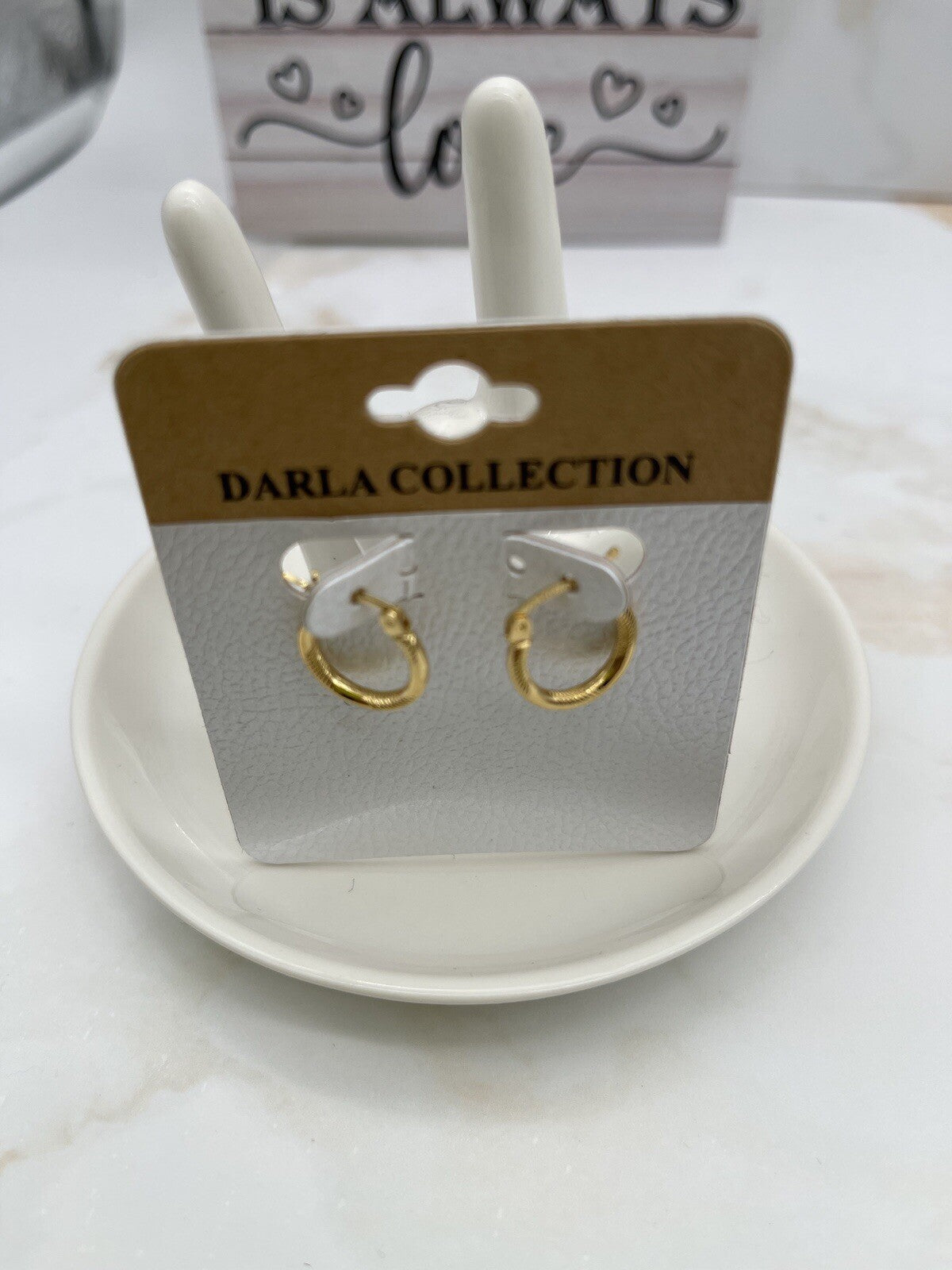 Darla Collection 18k Gold Over Sterling Silver Hoop Earrings 