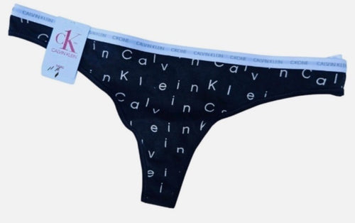 Calvin Klein CK One Cotton Singles Thong Underwear QD3783 Black L