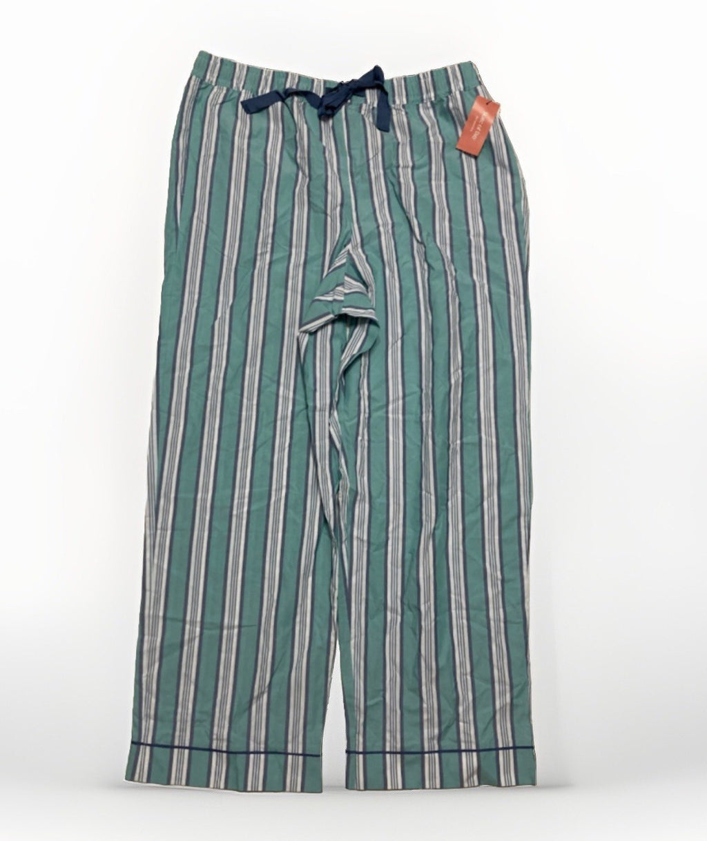 State of Day Women's Printed Poplin Pajama Pants Nile Blue Size X-Large