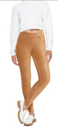 HUE Women's Corduroy Legging Camel Size S