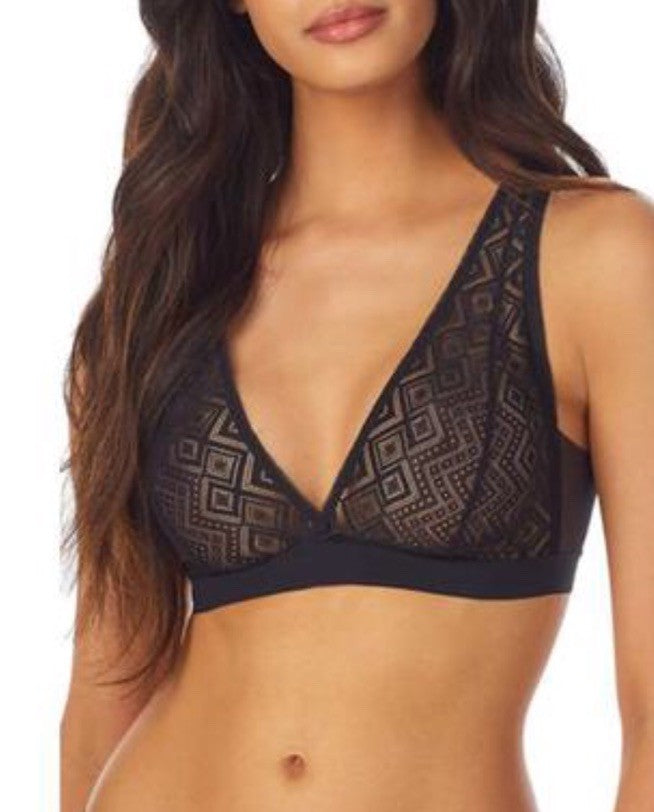 DKNY Pure Lace Bralette DK7596 Black Size S 