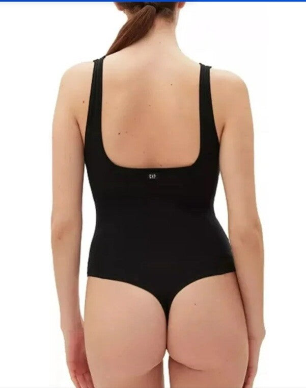 GAP GapBody Women's Logo Comfort Thong Bodysuit GPW01040 Black XSmall