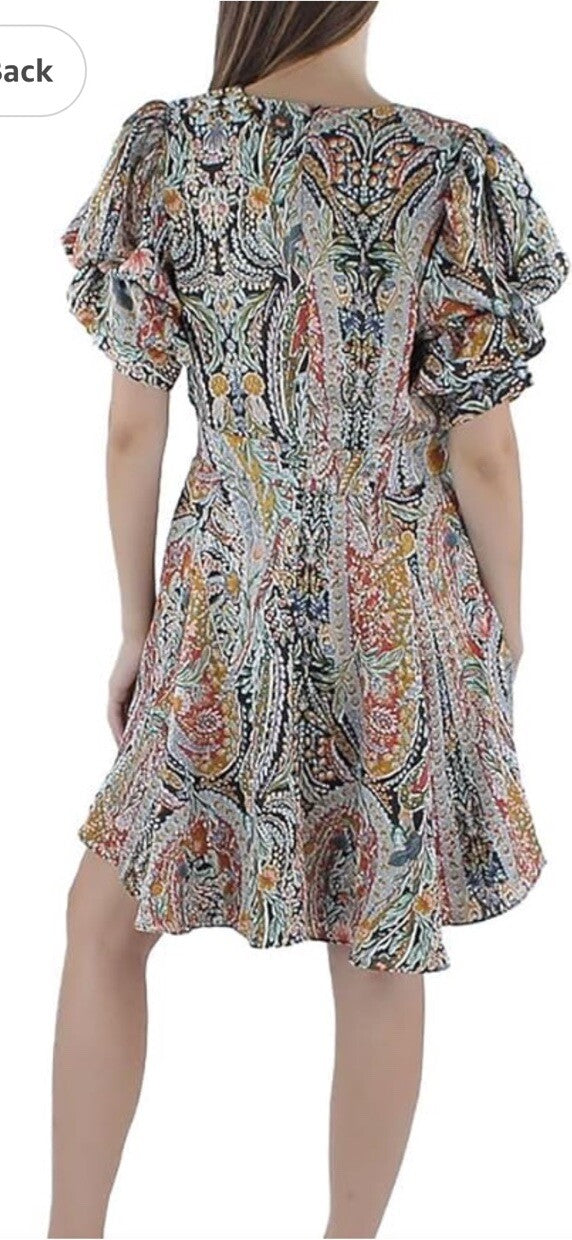 1.State Womens Floral Print  Fit & Flare Dress BHFO 8556