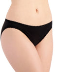 Jenni Women’s Lace Trim Bikini Underwear Black XL