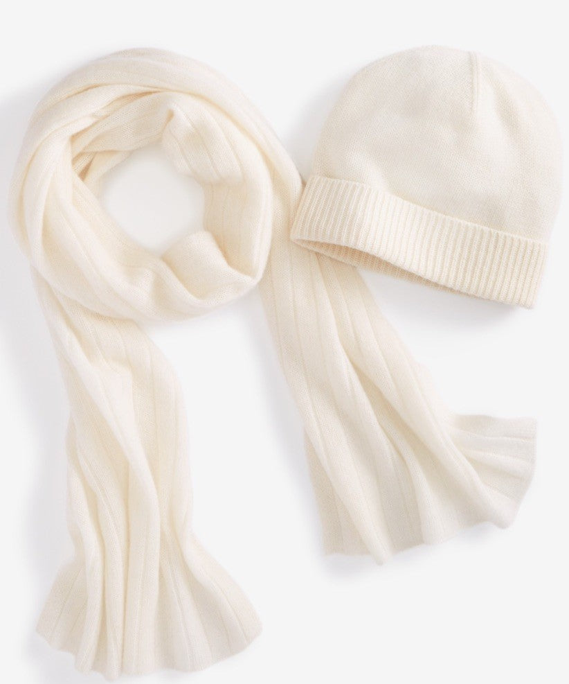 Charter Club Cashmere Hat, Gloves & Scarf Boxed Gift Set, Vanilla Ice
