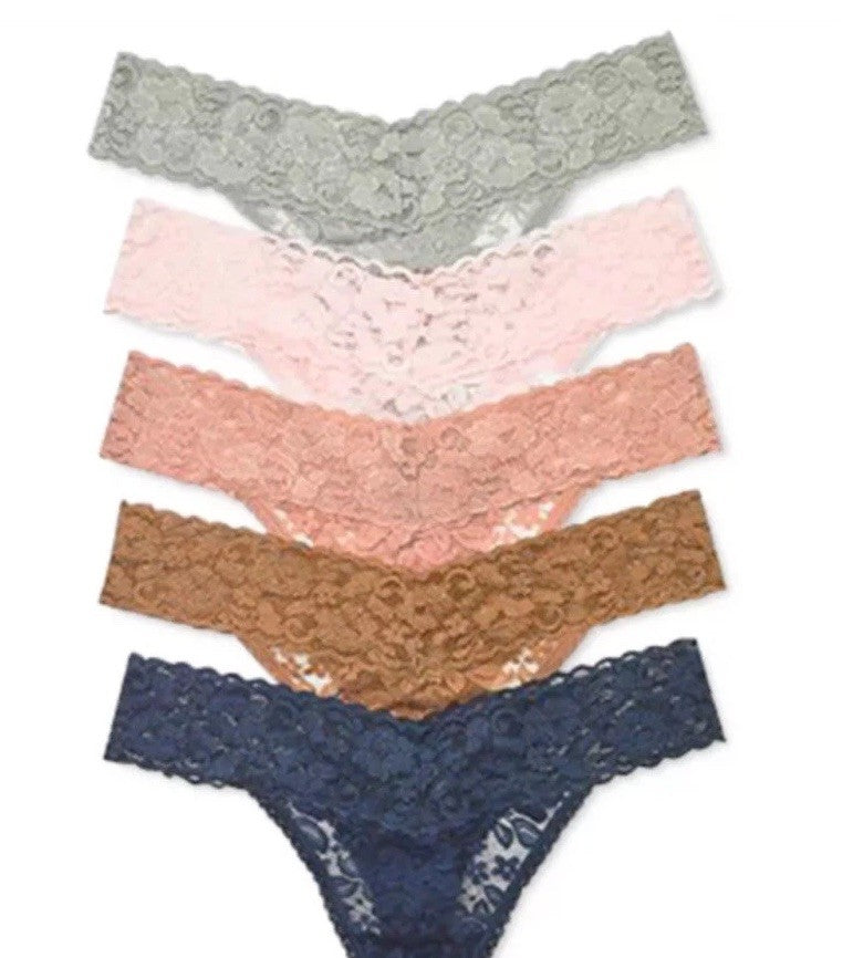 INC International Concepts Women’s Lace Butterfly Thongs Panties Dark Forest XL