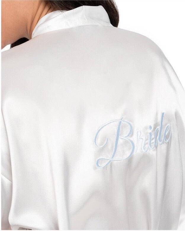 NWT Linea Donatella Satin Robe The Bride Wrap sz L/XL MSRP Ivory