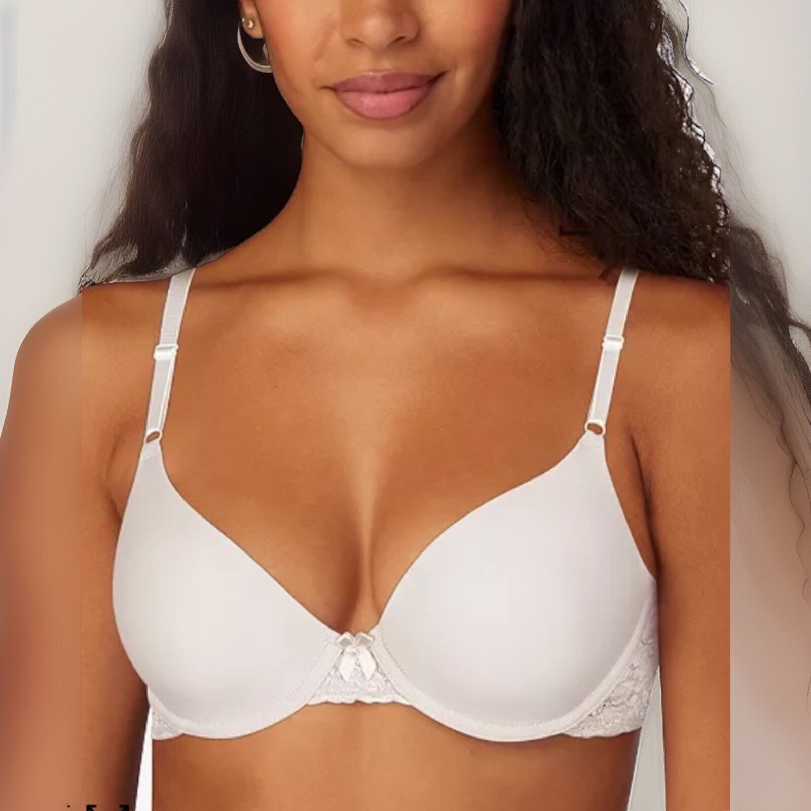 Maidenform One Fab Fit Everyday Modern Demi Underwire Bra Women's White 36C