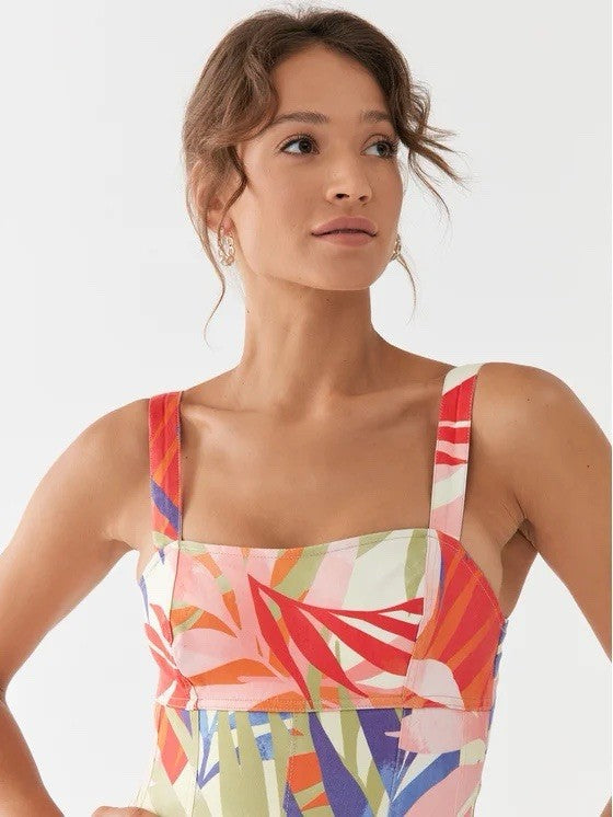 Guess Tropical Print Dress Size XL Multi Color