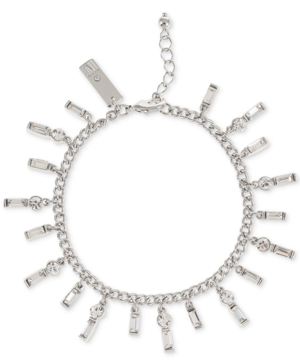 I.N.C. International Concepts Silver-Tone Mixed Crystal Shaky Charm Bracelet