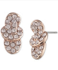 GIVENCHY Gold Tone Pavé Crystal Knot Stud Earrings NWT