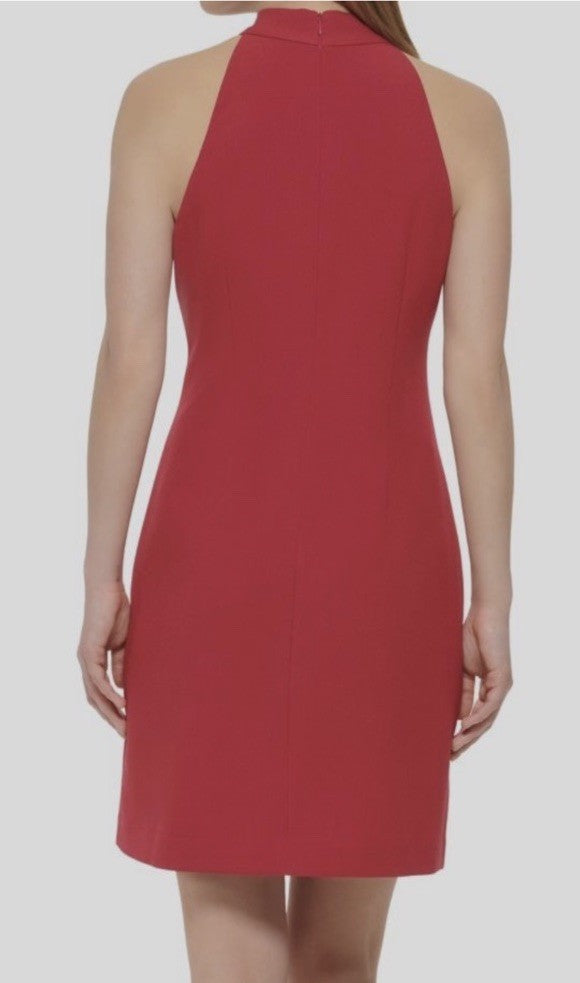 Vince Camuto Bow-Neck Halter Dress Ber Size 8