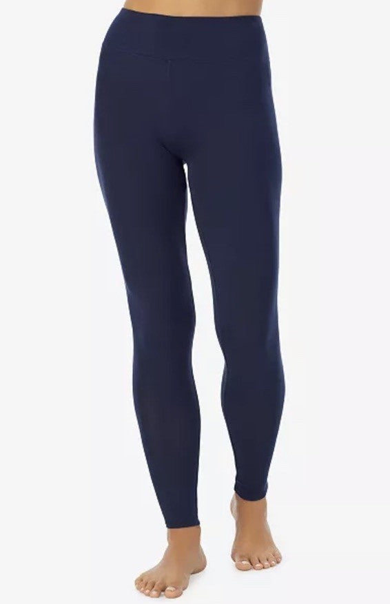 Cuddl Duds Softwear with Stretch High-Waist Leggings Navy S