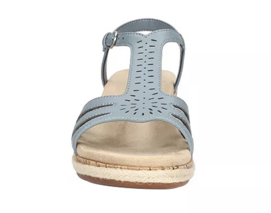 Easy Street Women's Dorinda Wedge Sandals Blue 10M
