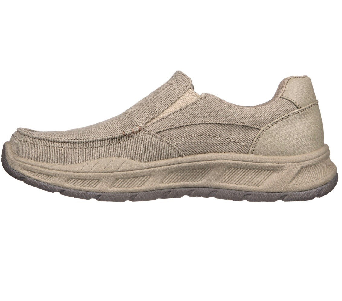 Skechers Men's Cohagen Canvas Slip On Shoe  Color Toupe 16941S Size 9 New