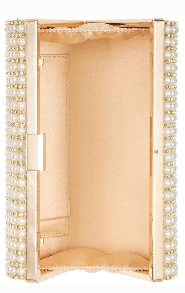 I.n.c. International Concepts Randdi Imitation Pearl Crossbody Clutch Pearl Gold