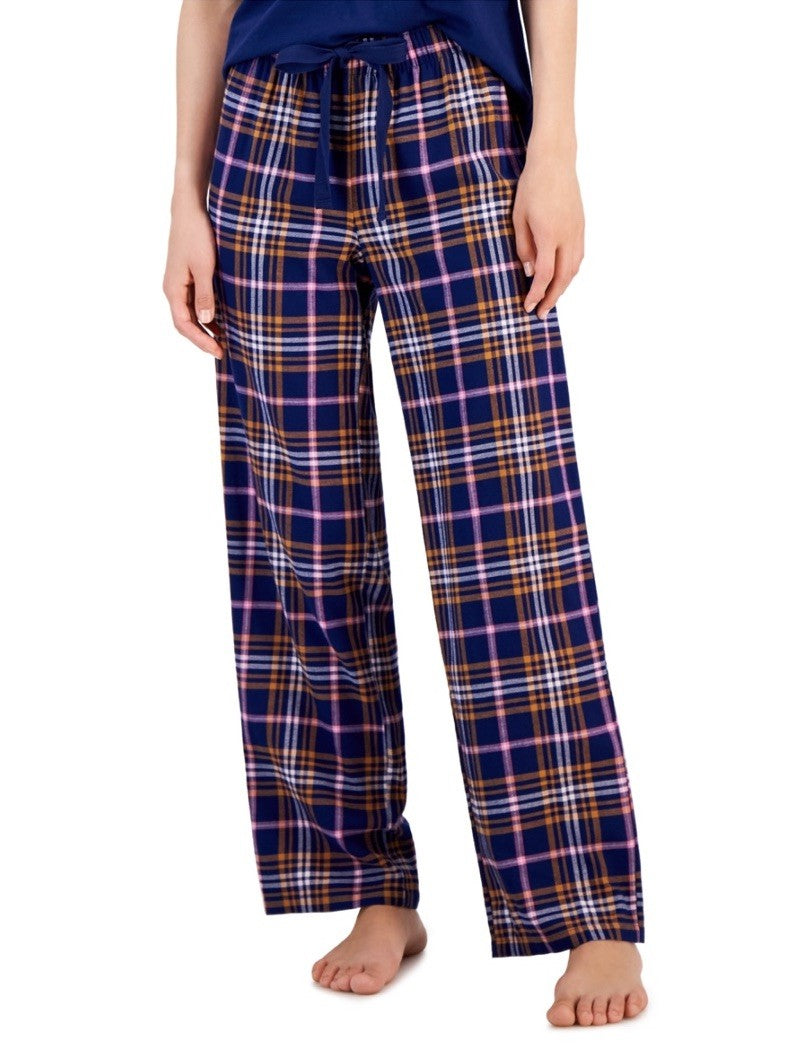 Jenni Women's Cotton Printed Drawstring Pajama Pants XXL Boyfriend Plaid 