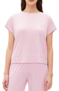 Gap GapBody Women's Ribbed Short-Sleeve Pajama Top - Butterfly Pink, X-LARGE