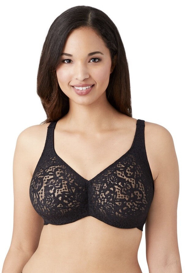 Wacoal 65547 Halo Lace Full Figure Underwire Bra Black 36C