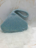 Inc International Concepts Doris Small Crystal Pouch LT BLUE 