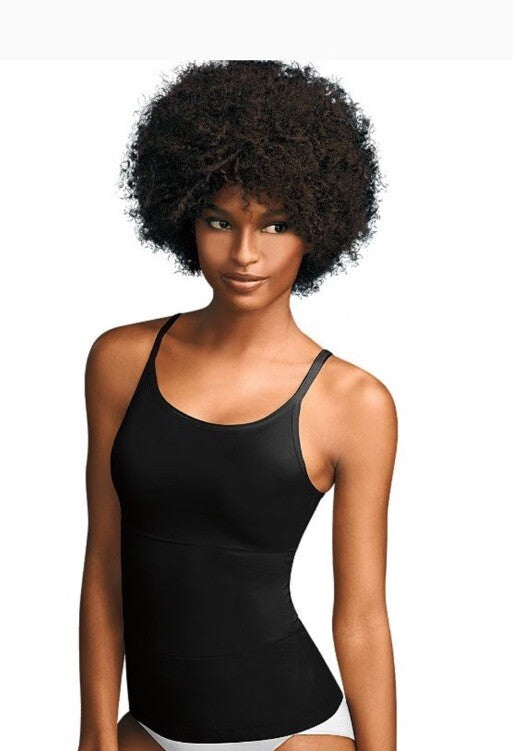 Maidenform Women's Firm Control Fat Free Long Length Tank 3266 - Black 2X