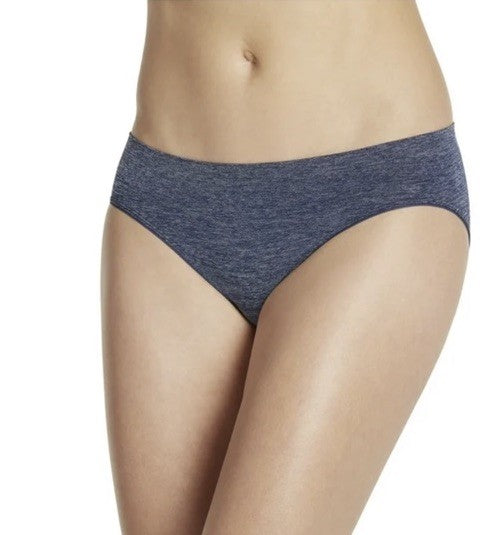 Jockey Women's Smooth & Shine Seamfree Bikini Navy Heather Size 9