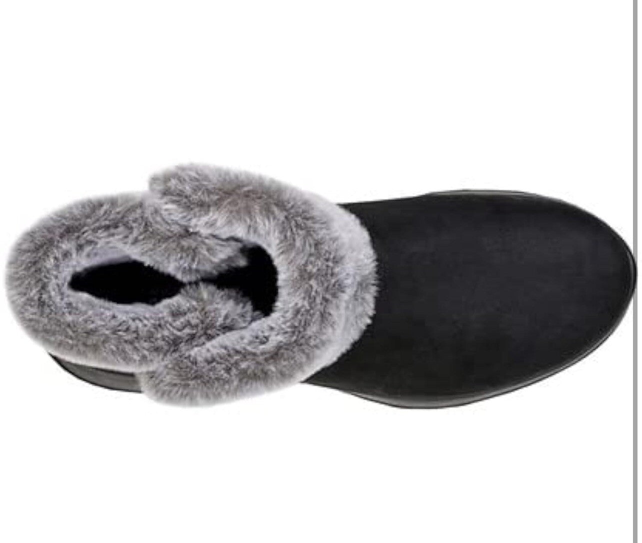 Skechers Womens Size 9 Boots Go Walk Air Cooled Goga Mat Black Walking Faux Fur