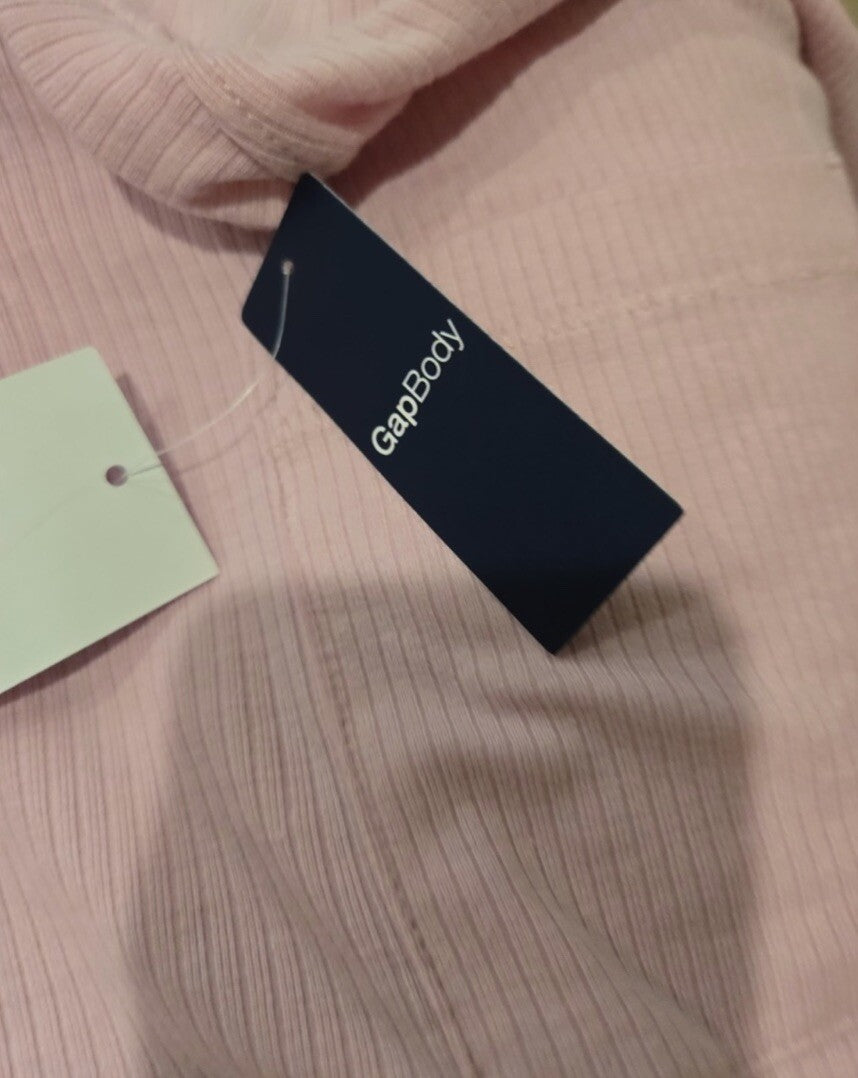 Gap GapBody Women's Ribbed Short-Sleeve Pajama Top - Butterfly Pink Size Small