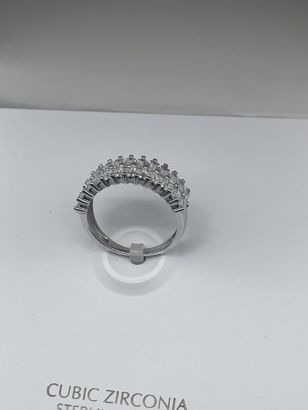 Giani Bernini Sterling Silver Cubic Zirconia Baguette Statement Ring Sz 7 $85