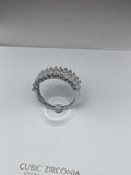 Giani Bernini Sterling Silver Cubic Zirconia Baguette Statement Ring Sz 7 $85