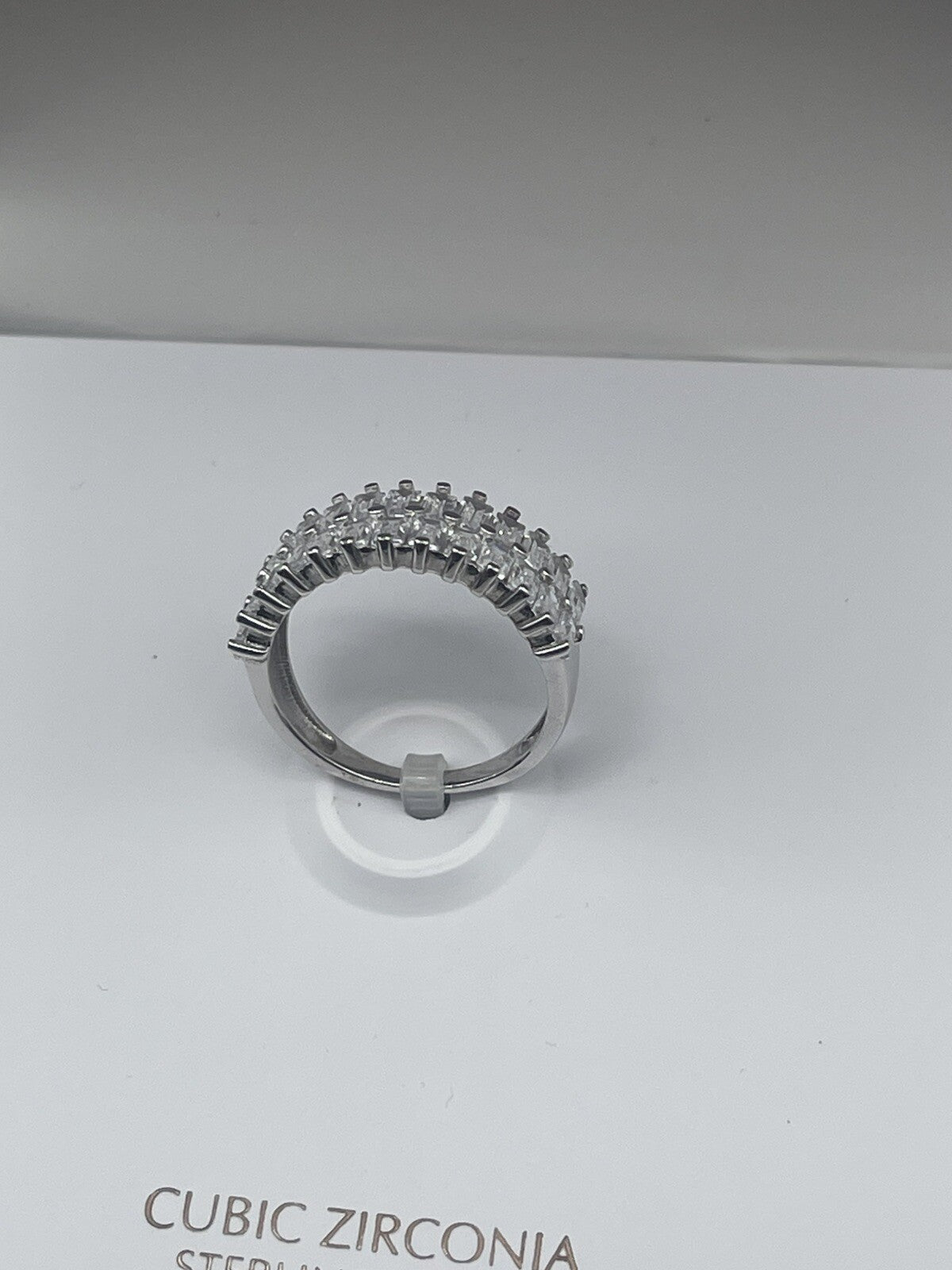 Giani Bernini Sterling Silver Cubic Zirconia Baguette Statement Ring Sz 7 $85