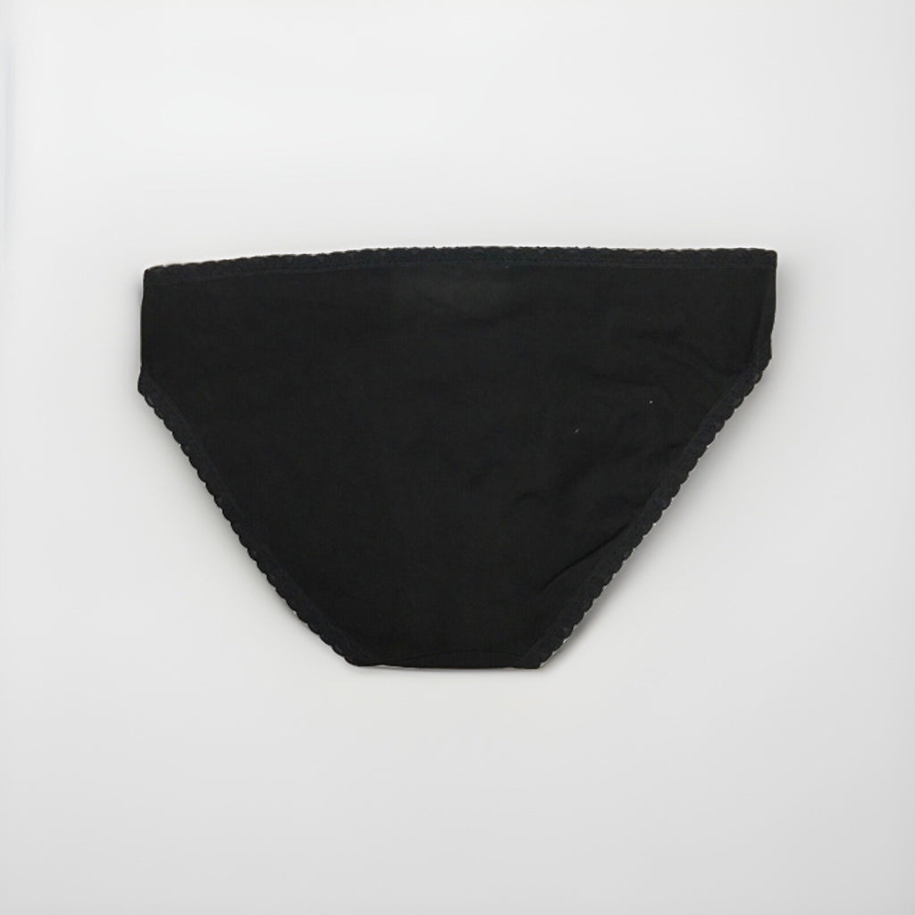 Jenni Women’s Lace Trim Hipster Underwear Small Black 