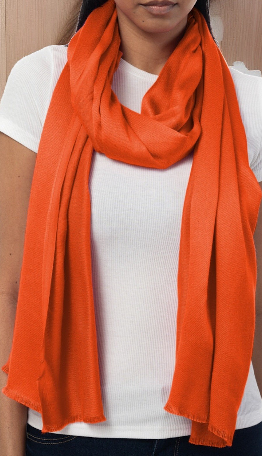 I.N.C. International Concepts INC Satin Pashmina Wrap, Coral