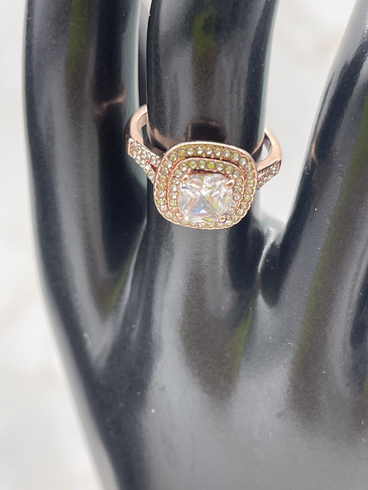 Charter Club Rose Gold-Tone Cubic Zirconia Ring - Rose Gold Tone - Size 7
