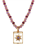 Disney Kid's Princess Tangled Gold-Tone and Purple Bead 