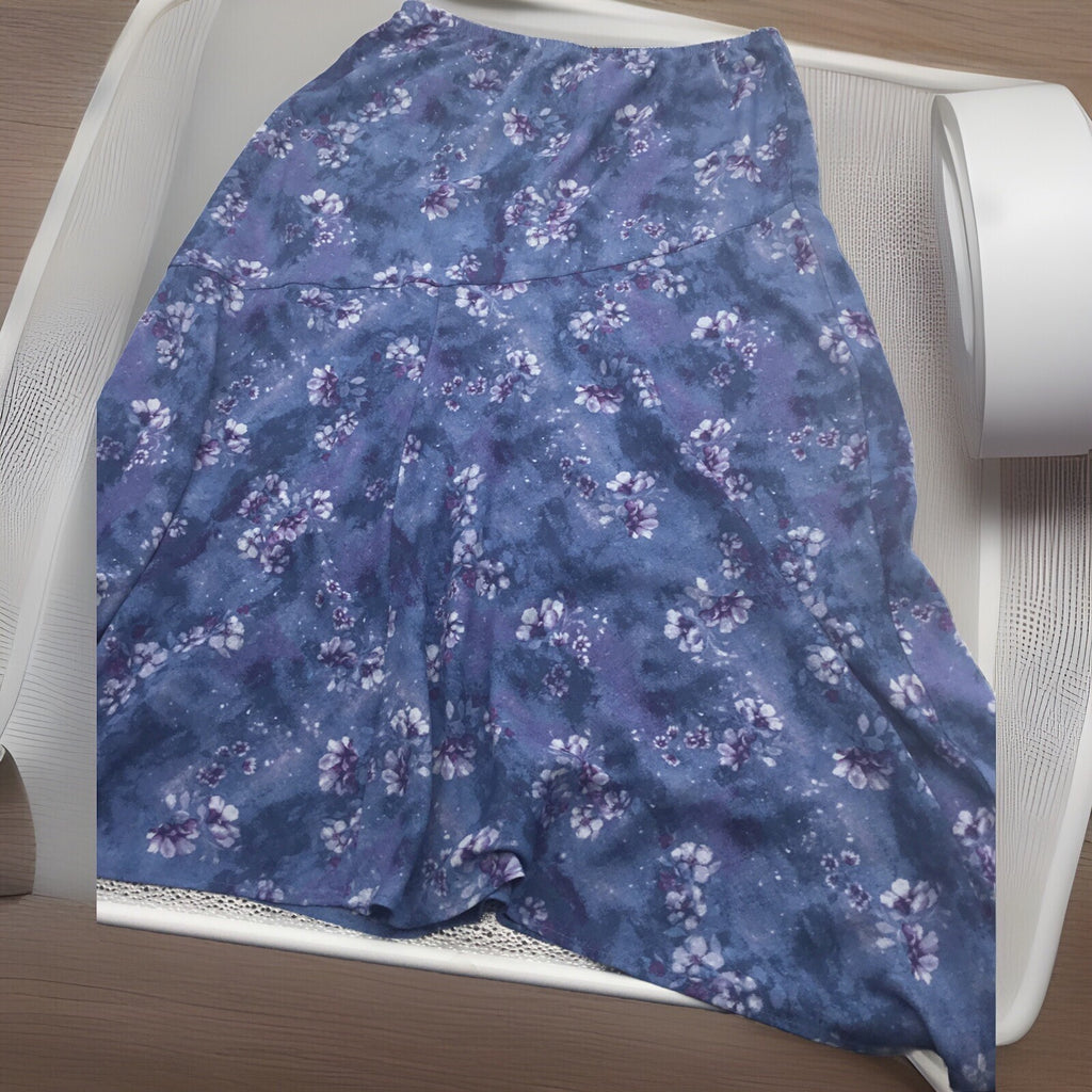 HIPPIE ROSE Juniors' Printed Asymmetric Maxi Skirt In Cobalt M 