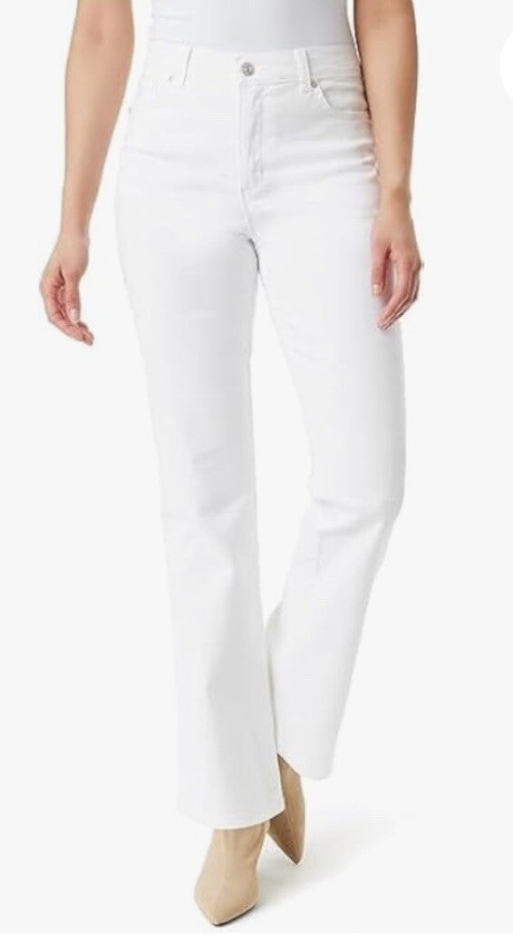 Gloria Vanderbilt Women's 12 Average Bootcut White Amanda Denim Jeans Stretch