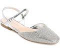 Journee Collection Women's Nysha Rhinestone Flats Silver 8 1/2