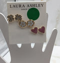 Laura Ashley Stud Earring Set, 6 Piece